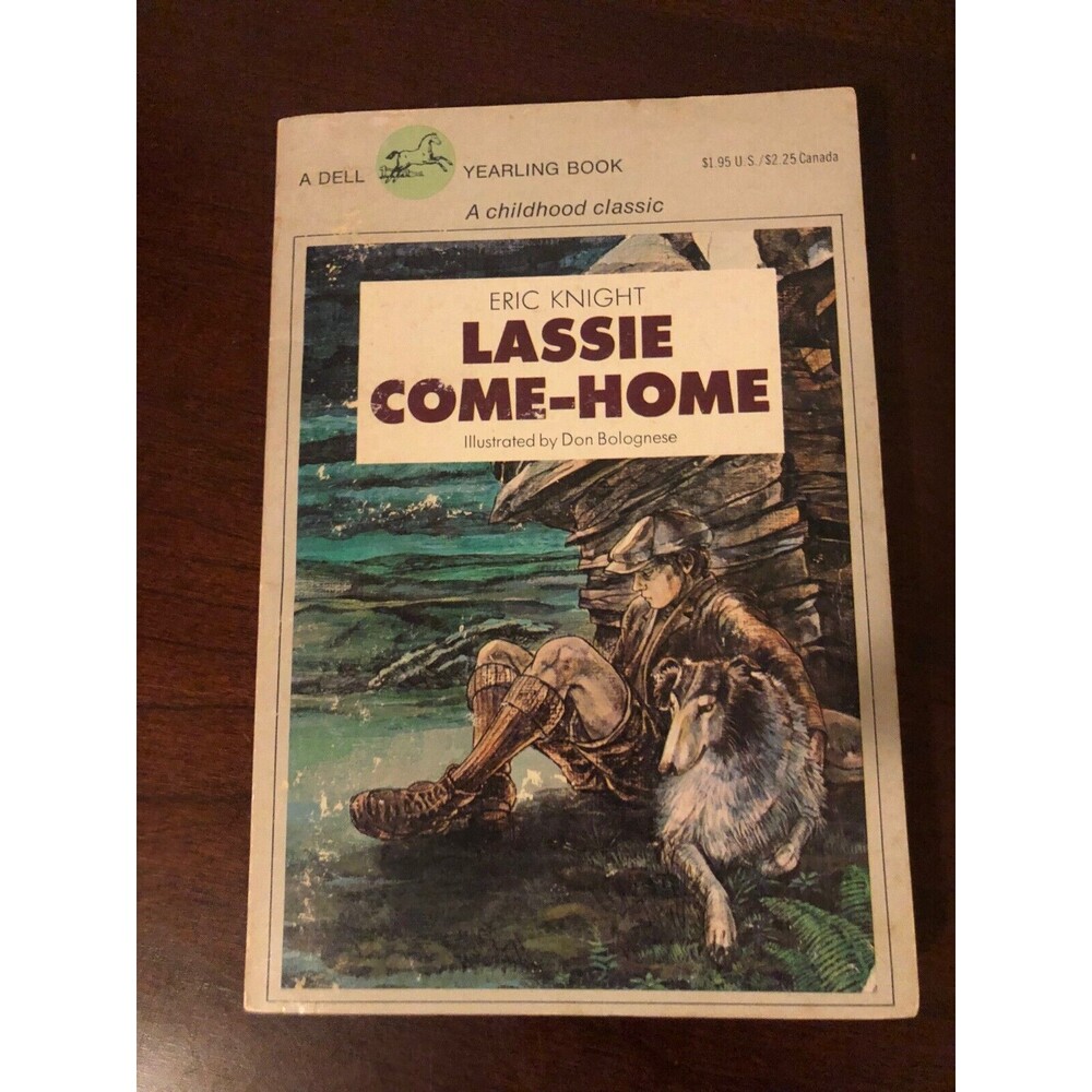 Lassie, Come-Home, Eric Knight (1972) Vintage Dell Yearling PB BOOK, Illustrated